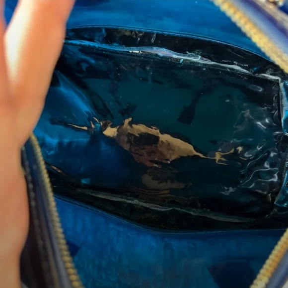 Furla Candy Bag Limited Edition, Blue And Black Snakeskin Print. - Picture 5 of 14